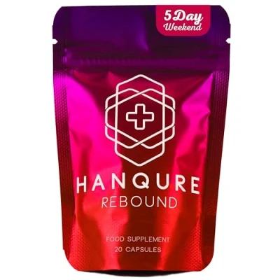 Image of Hanqure Rebound, Includes Vitamin B1, B6, B12, &amp; C, Magnesium + Rosemary Leaf Extract Food Supplement, 20 Vegan Capsules, Made in The UK