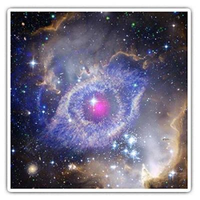 Image of Square Stickers (Set of 2) 10cm Space Eye Nebula Galaxy NASA Fun Decals for Laptops,Tablets,Luggage,Scrap Booking,Fridges, 2128