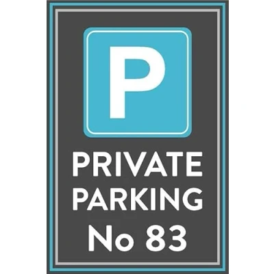 Image of Private parking space personalised sign 3mm Aluminium (300mm x 200mm)