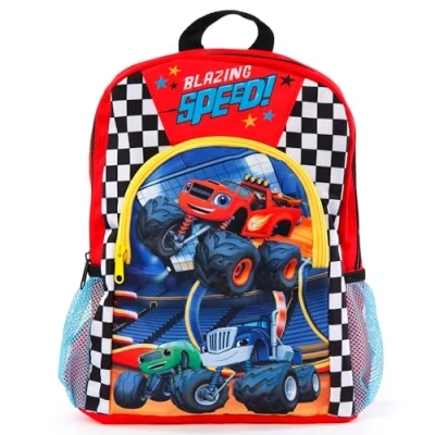 Image of Blaze and The Monster Machines Kids Backpack Boys School Bag Truck Children’s Backpacks for Nursery
