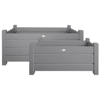Image of Fallen Fruits CF32G Rectangle Planter Grey (Set of 2)
