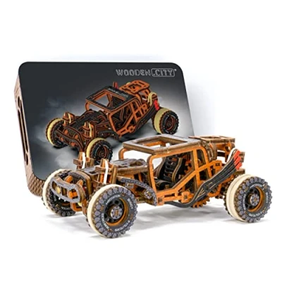 Image of WOODEN.CITY Buggy Limited Edition 3D Puzzles, Wooden Puzzles for Adults, Model Kits Made in EU, Difficulty Level 3/5, Assembly Time 2h, Scale 1:32, Painted Body