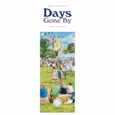 Image of Carousel Worldwide, Days Gone By, by Trevor Mitchell 2026 Slim Wall Calendar