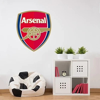 Image of Beautiful Game Arsenal Football Club Official Crest Wall Sticker + Decal Set Vinyl Poster Print (60cm)