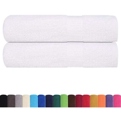 Image of vidaXL Shower Towels 2 pcs White 70x140 cm 360 gsm 100% Cotton
