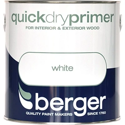 Image of Berger Brilliant White Quick Drying Primer Paint 2.5L Litre