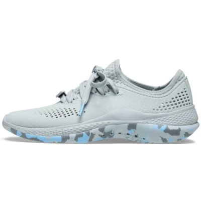 Image of Crocs Womenss LiteRide 360 Pacer Trainers in Grey Textile Size UK 3 4