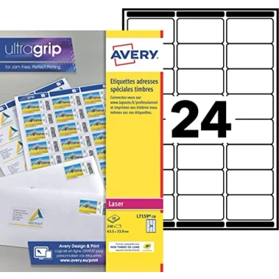 Image of AVERY L7159 10.FR Address Labels Special 63.5 x 33.9 mm White