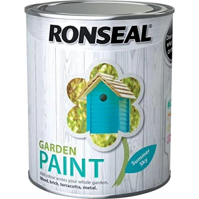 Image of Ronseal garden paint 750ml Summer Sky by