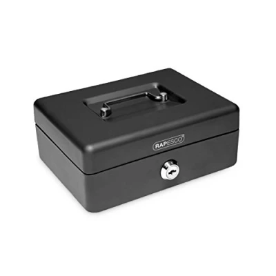 Image of Rapesco SB0006B1 6&quot; Cash Box, Black