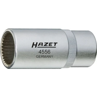 Image of 4556MB, 617589010900, W617589010900 Socket HAZET 4556 Chrome Vanadium Steel Knurled