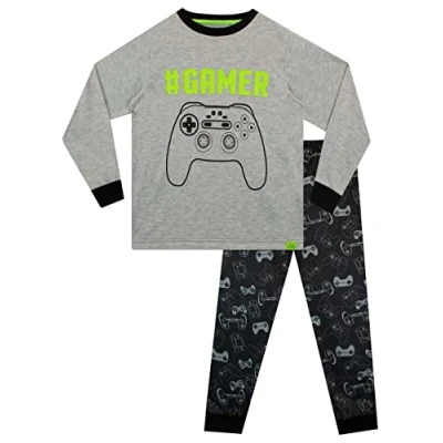 Image of Harry Bear Boys Short Pyjamas Gaming Grey 6 7 Years