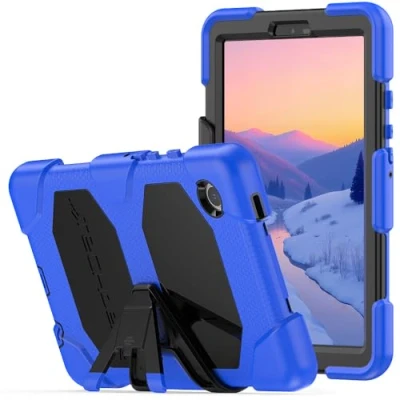 Image of TECHGEAR G SHOCK Case Fits Samsung Galaxy Tab A9 8.7&quot; 2023 (SM X110 / SM X115) Tough Rugged HEAVY DUTY Armour Shockproof Impact Survival with Stand, Kids Schools Builders Workman PINK