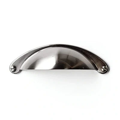 Image of 64mm Brushed Nickel Shaker Cup Handle for Kitchen Cabinets Cupboards Bedroom Bathroom Drawers and FurnitureFF