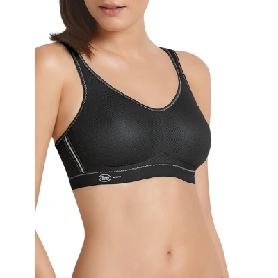 Image of Anita Womens Active Air Control Moulded Sports Bra Black Polyamide Size 32A