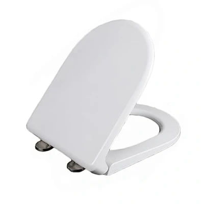 Image of Flipped Warmth White Toilet Seat D Shape, Soft Close Seat, Quick Release Cleaning, Top Fix Easy Installation, Standard Shape (460Mm X 370Mm)