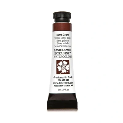 Image of DANIEL SMITH 284610010 Extra Fine Watercolors Tube, 5ml, Burnt Sienna