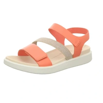Image of ECCO Women Flowt 2 Band Sandal, Coral Nubuck, 7/7.5 UK