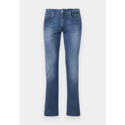 Image of Replay Men&#039;s Anbass Slim Fit Jeans with Power Stretch, Blue (Medium 009), W40 x L36