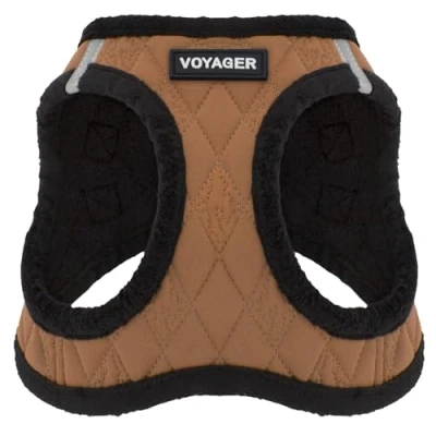 Image of Voyager Step In Plush Dog Harness Soft Plush, Vest for Small and Medium Dogs by Best Pet Supplies (Beige Plush), L (Chest: 18 20.5&quot;)