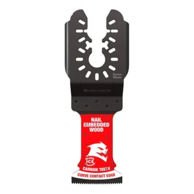 Image of Diablo Amped Demo Demon Universal Fit Carbide Oscillating Blade for Nail Embedded Wood 1 1/4&quot; Cutting Width, 3/4&quot; Depth DOU125CW