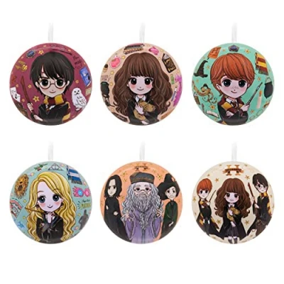 Image of Hallmark Harry Potter Tin Ball Christmas Ornaments, Set of 12