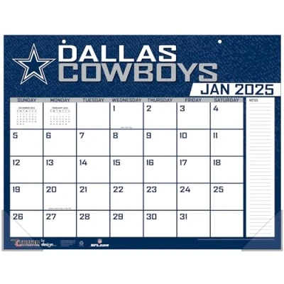 Image of Turner Sports Dallas Cowboys 2025 22x17 Desk Calendar (25998061534)