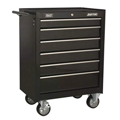 Image of Sealey American Pro Rollcab 6 Drawer with Ball Bearing Slides Black