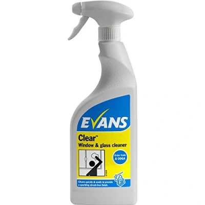 Image of Evans Vanodine BAV030 75 Clear Window and Glass Stainless Steel Cleaner, RTU, 750 mL (Pack of 6)