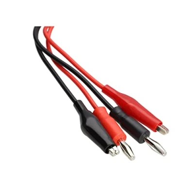 Image of kenable Multimeter 30V 4mm Banana Plug &amp; Crocodile Test Leads Red Black 0.85m [0.85 metres]