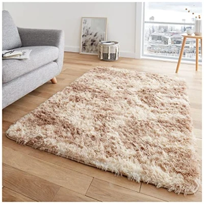 Image of GC GAVENO CAVAILIA Ultra Soft Rugs Living Room Rug Extra Bedroom Non Slip Fluffy Floor Carpet Purple 160X230 Natural 120X170