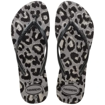 Image of Havaianas Slim Animals Steel Grey/Grey 33/34
