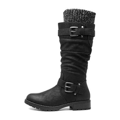 Image of Lotus Womens Juniper Boots Black Fleece Size UK 7