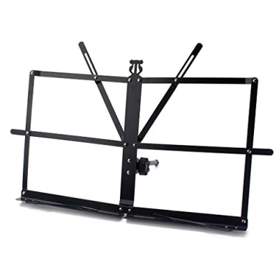 Image of Alnicov Folding Tabletop Music Stand, Metal Sheet Holder Foldable