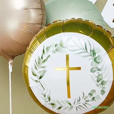 Image of Amscan 9915642 Botanical Cross Foil Balloon