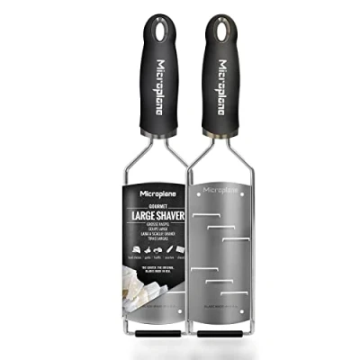 Image of Microplane Kitchen Grater Large Shaver for Hard Cheese, Chocolate and Truffle with Stainless Steel Blade Made in USA