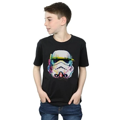 Image of Star Wars Boys Stormtrooper Command Art T Shirt 12 13 Years Black