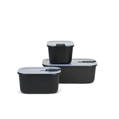 Image of Mepal Food container EasyClip 3 Piece Set containers with lids Clip closure Suitable for the microwave, steam oven, refrigerator &amp; freezer Airtight leakproof 2 x 450 ml + 1000