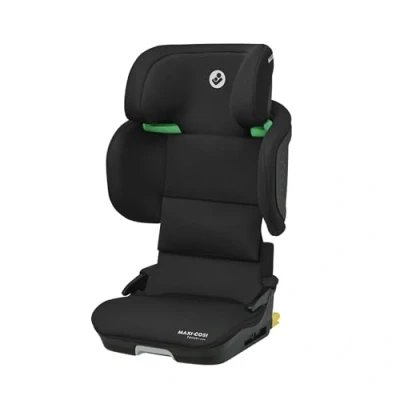 Image of Maxi Cosi Tanza i Size, High Back Booster Seat, 3.512 years, 100150cm, Compact Foldable Car 10 Headrest Positions, G CELL Side Impact Protection, Padded &amp; Elevated Kids Full Black