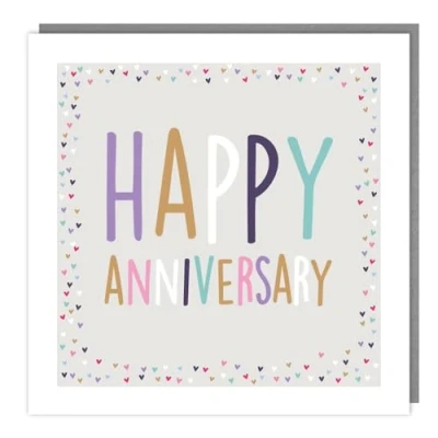 Image of General Anniversary Card Love Heart Design Special Finishes Made in the UK Eco Friendly