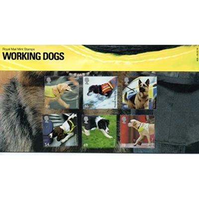 Image of 2008 Working Dogs Presentation Pack No. 408 Royal Mail Stamps