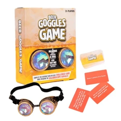 Image of Professor PUZZLE Beer Goggle Glasses Game Hilarious Party Entertainment for Grown Ups Great Hen Parties and Birthdays Fun Group Activity with Silly Challenges Adult Drinking