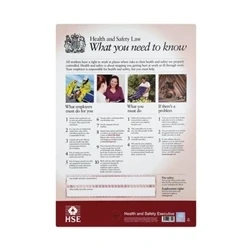 Image of HSE Health And Safety Law Poster A3 FWC30