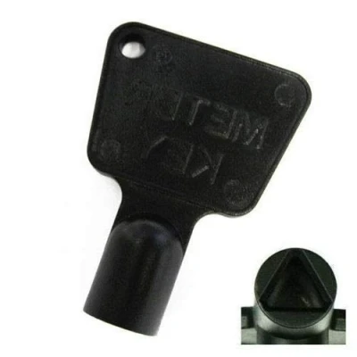 Image of Hardware For You Ltd Meter Box Key Black Pack of 1 with Split Keyring