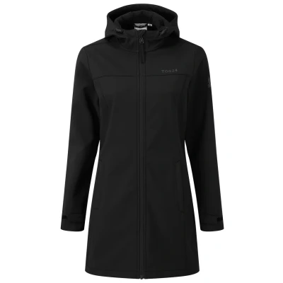 Image of TOG24 Keld Womens Softshell Long Jacket Black Size 18 UK