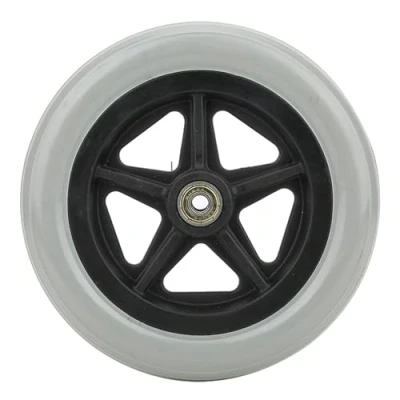 Image of 7 Inch Wheelchair Walker Replacement Front Wheels Anti Slip Rubber Wheel for Wheelchairs Carts Universal Non Marking Solid Tyre
