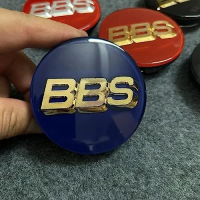 Image of 4 pcs Car Hub Centre Caps for BBS 56MM 60MM 65MM 68MM 70MM Waterproof DustProof Wheel Decoration Cover,B