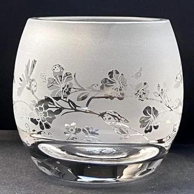 Image of Animo Glass Small Crystal Tealight Candle Holder Ladybird