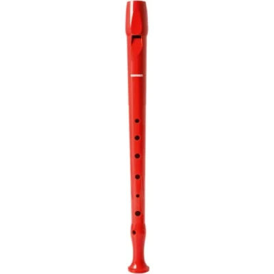 Image of Hohner Recorder Plastic Red, C soprano, Melody Line, German Fingering, Red