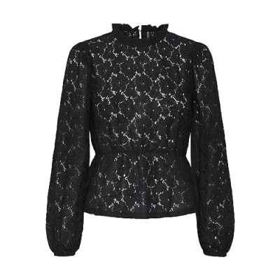 Image of Pieces Pcjanessa Long sleeved top, Women&#039;s, Size: XL, Black